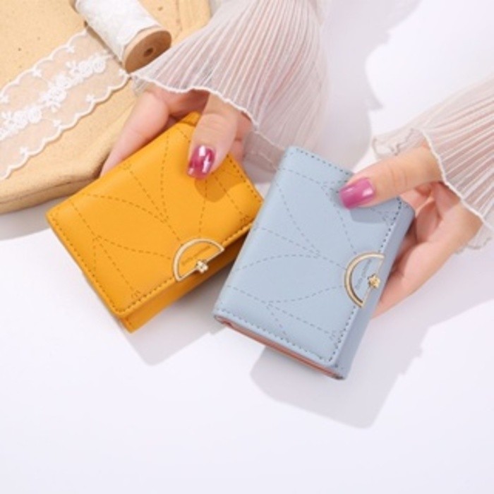 termurah Dompet Wanita import dompet Lipat Kecil Lucu Dan Cantik DOMPET MINI - Hitam