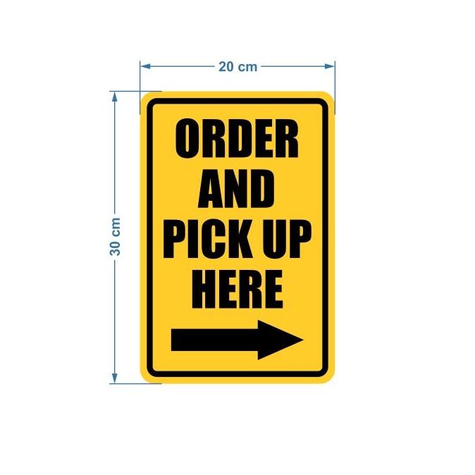 

Rambu Order And Pick Up Here 20Cm X 30Cm Plat Alumunium Terlaris