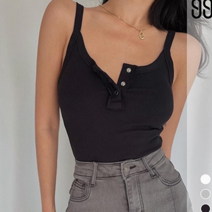 Ey Button Up Trap Ribbed Tan Top 7282 Ml