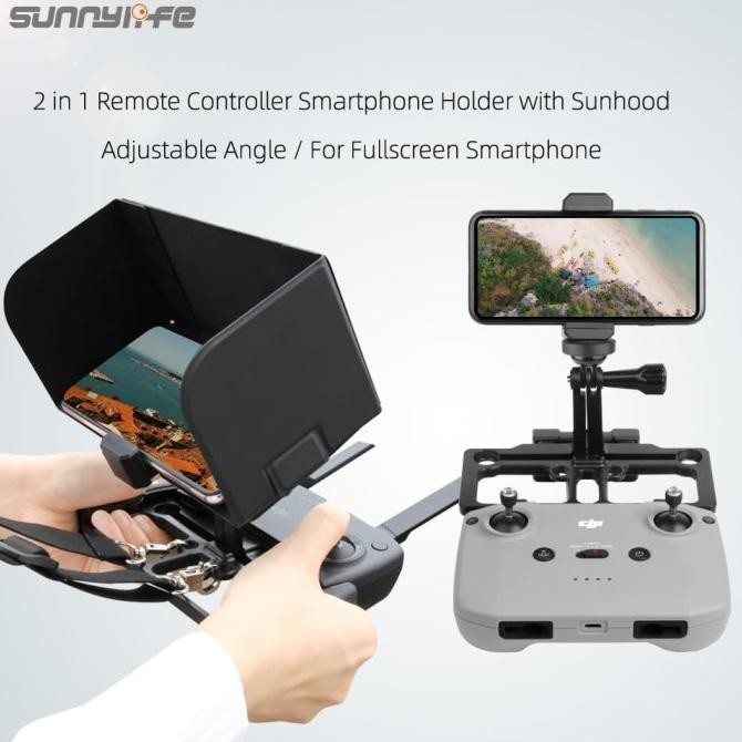 

Sunnylife Remote And Smartphone Holder Sunhood Dji Mavic Mini Air 2 Terlaris