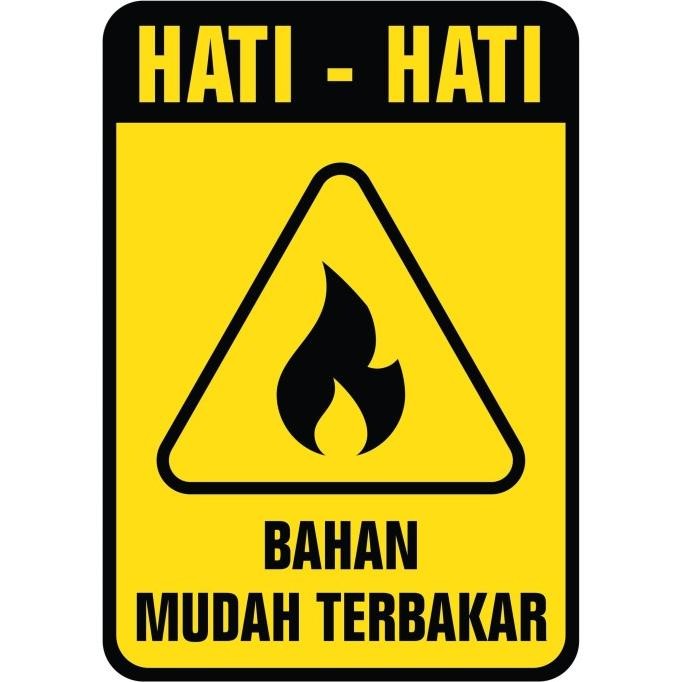 

Rambu Plang Sign Hati Hati Bahan Mudah Terbakar - 35X50Cm Terlaris