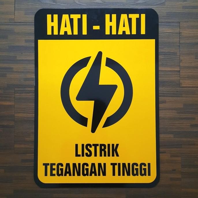 

Rambu Plang Sign Hati Hati Listrik Tegangan Tinggi - 35X50Cm Terlaris