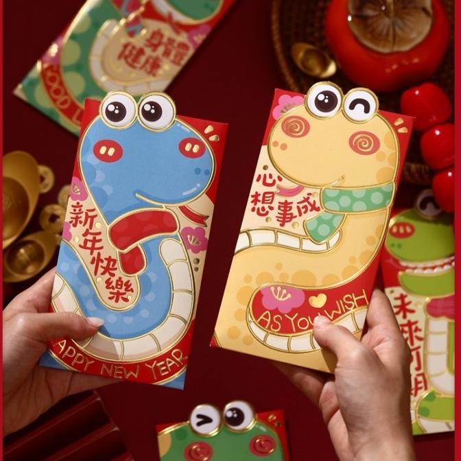 

CR - NEW Angpao Kuping 3D 2025 Angpau Ular Premium isi 6 Amplop Angpao Imlek Tebal Ornamen Sincia Murah Grosir TERLARIS
