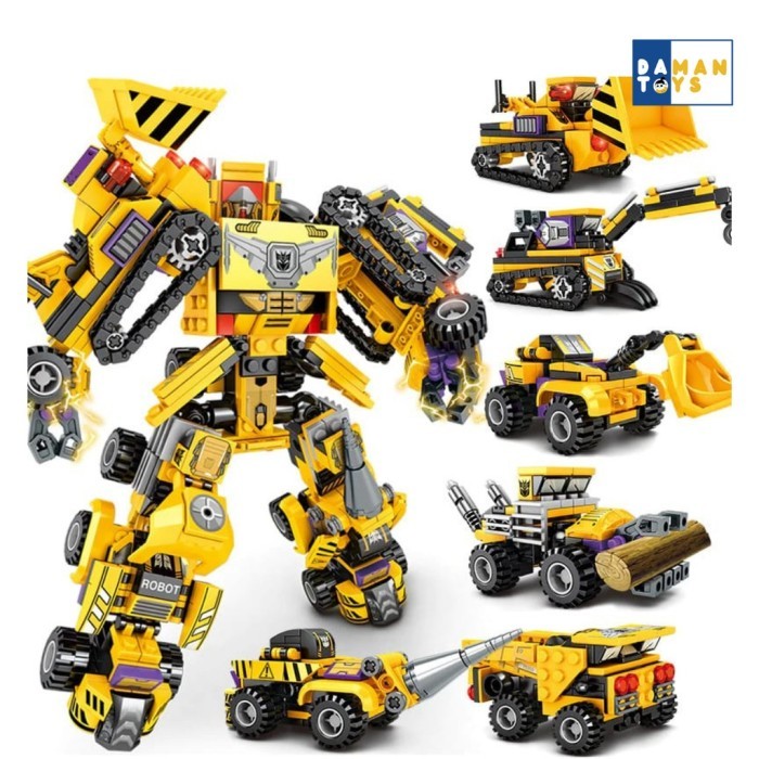 Block Robot Brick Mobil 6 In1 Tranformers Blast Ranger