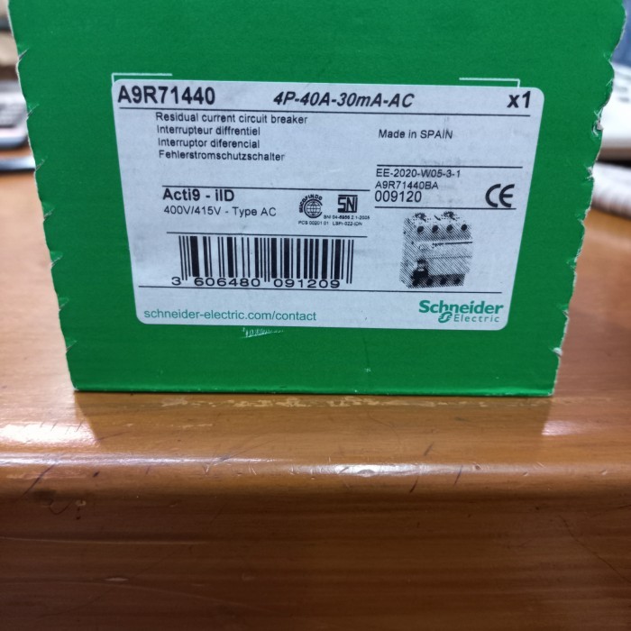 Berkualitas Rccb Elcb Ild 4P 40A 30Ma Schneider