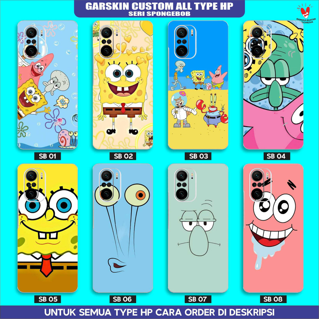 

Wrap* Spongebob Sponge Bob Untuk Semua Type Handphone Wrap Skin Stiker Garksin CUSTOM Gratis (2pcs)