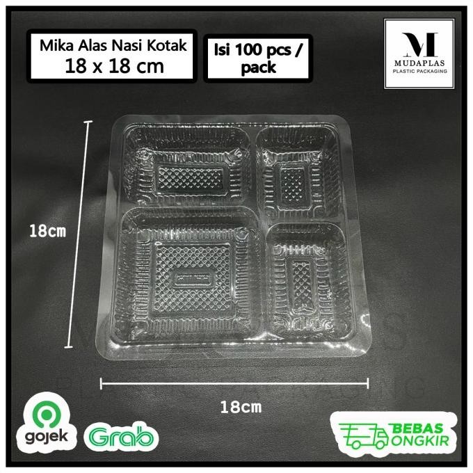 

Box Nasi Kotak 18 x 18 cm / Kotak Nasi / Dus TPS Box - Isi 50 lembar -Langsung CO!-