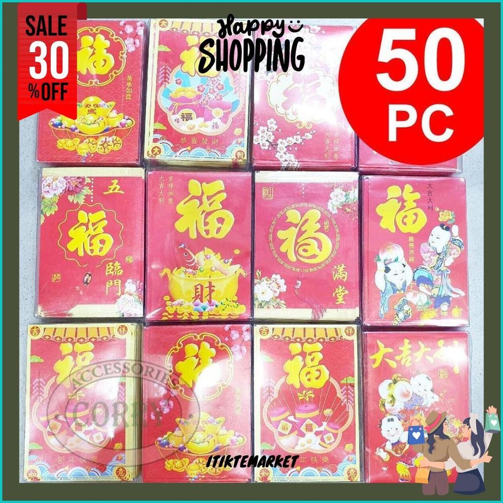 

Angpao Imlek Fu Merah Murah 50 Pc 10 Cm Angpau Fuk Amplop Sincia Sale
