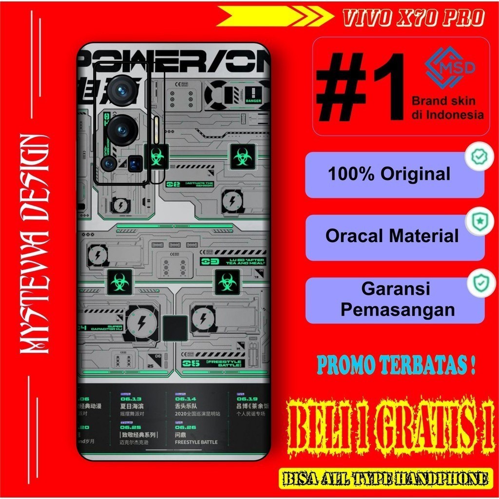 

Wrap* Vivo X70 Pro Wrap Skin Stiker Garksin CUSTOM Gratis (2pcs)