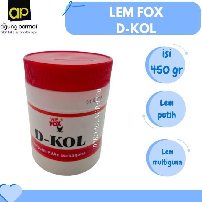 

Premium !! Lem Fox - Lem Putih D-KOL 450gr