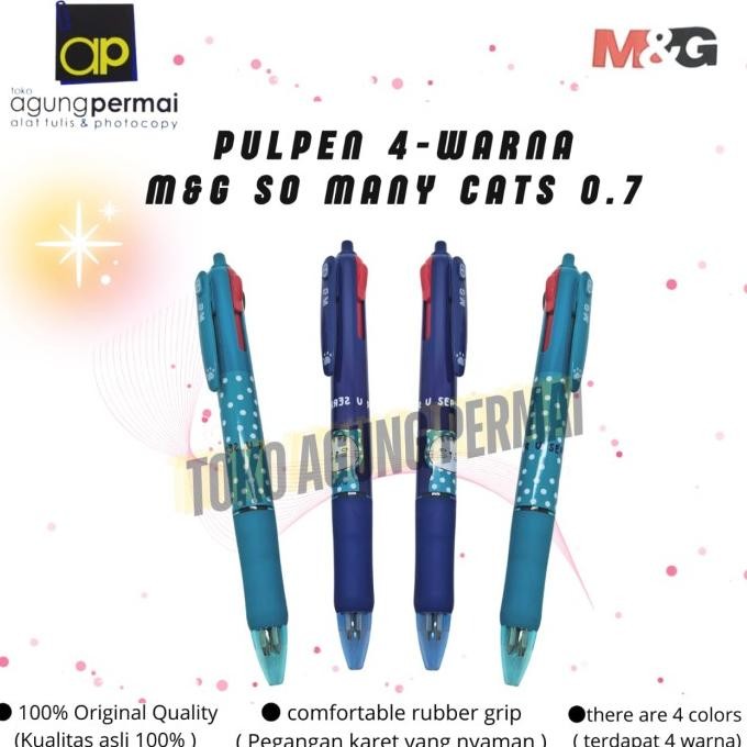 

Premium !! Ballpoint M&G So Many Cat 4 Warna