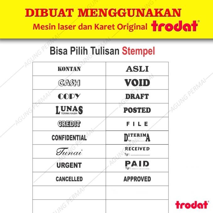 

New Stock !! Stempel Otomatis Custom Logo & Nama - Trodat 3911