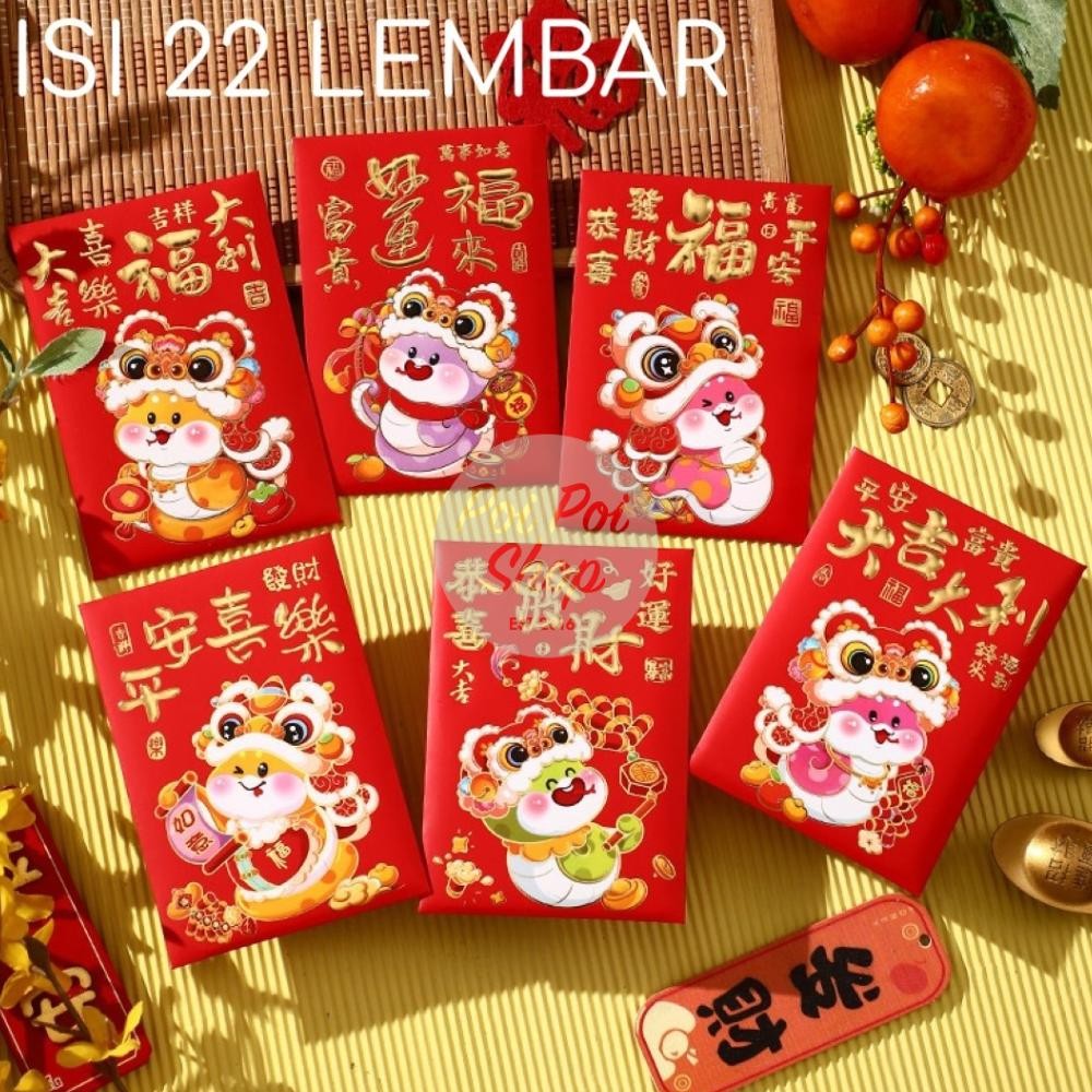 

Angpao Imlek Ular 2025 Isi 22 Lembar 3D Premium Pendek YN 3D Shio Ular Angpau Ampau Hongbao Kartun Grosir Murah Tebal Motif Karakter Berkualitas Bahan Terbaik