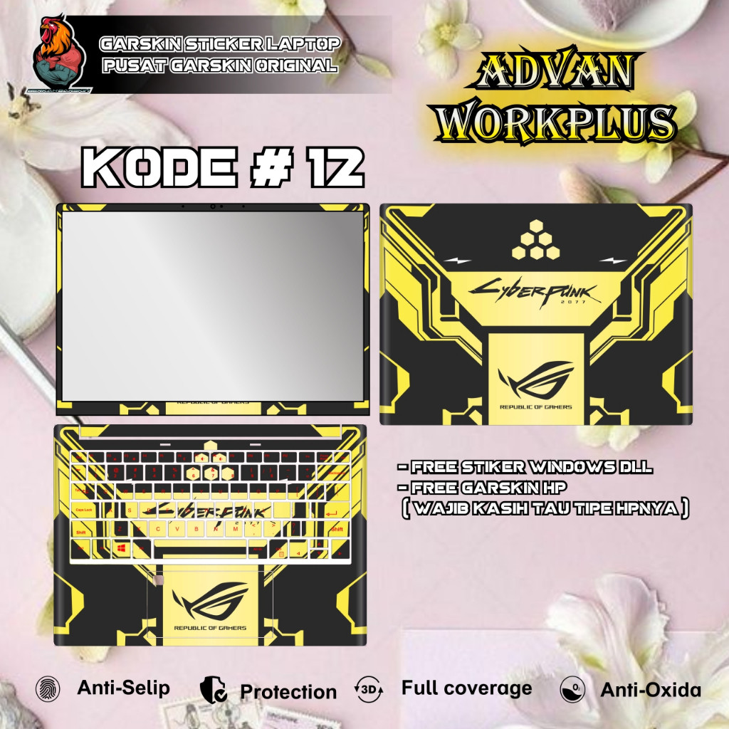 

Wrap* Stiker Advan Workplus 11 15 1 Wrap Skin Garksin CUSTOM Gratis (2pcs)