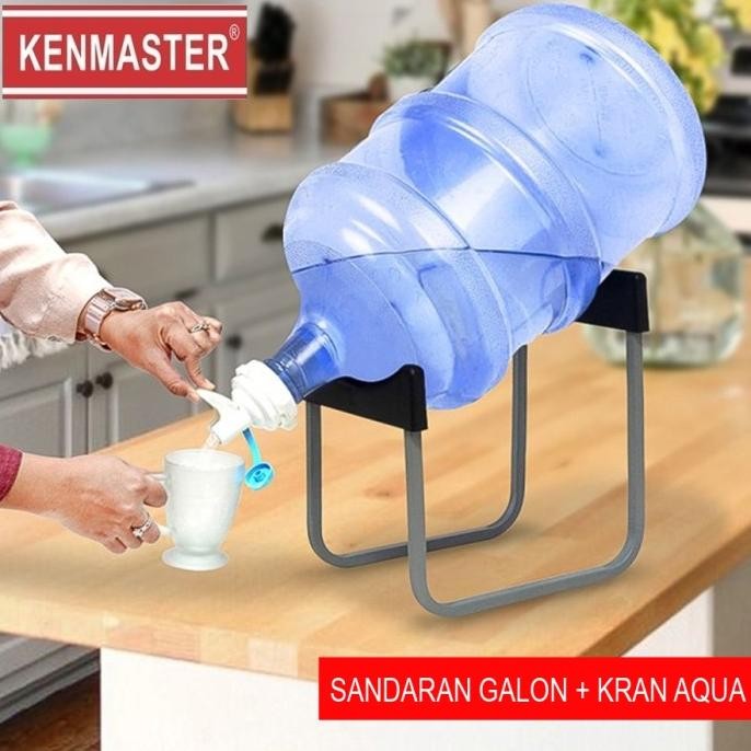

Tersedia Rak Kaki Galon Air - Kenmaster Dudukan Galon + Kran Air Galon