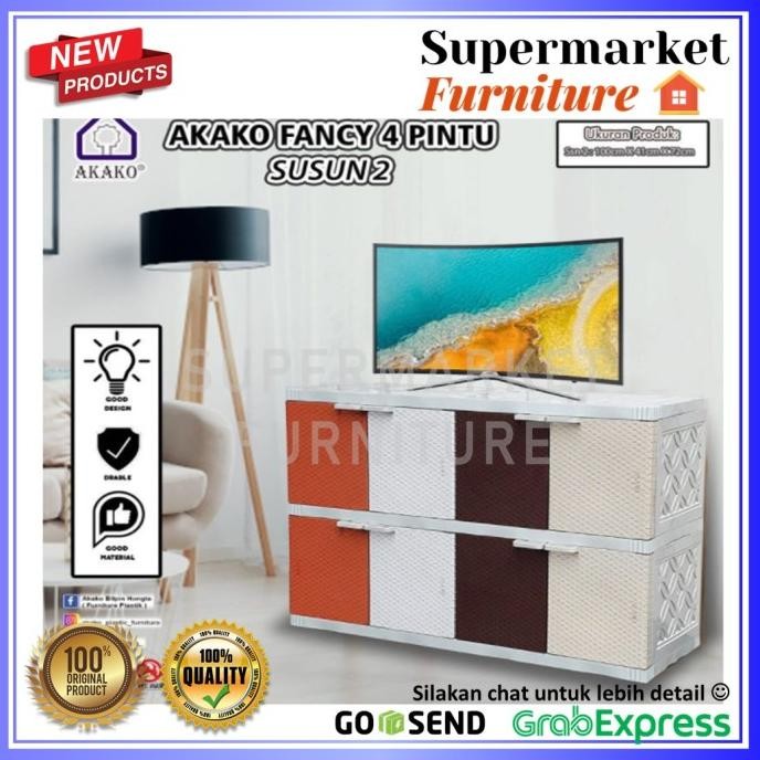 Terlaris Lemari Plastik Lemari Pakaian/Bupet Tv Akako Fancy
