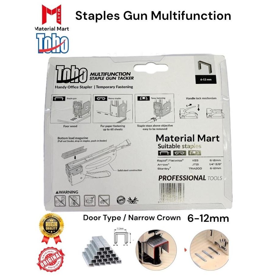 

Premium Staples Tembak Toho | Tembakan Paku Staple | Gun Tacker 3 Way Original Dan Terpercaya