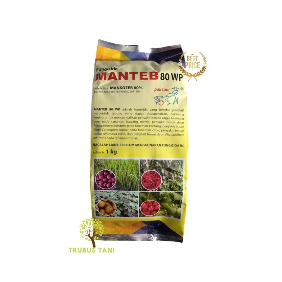 Fungisida MANTEB 80WP - Pak Tani 1Kg