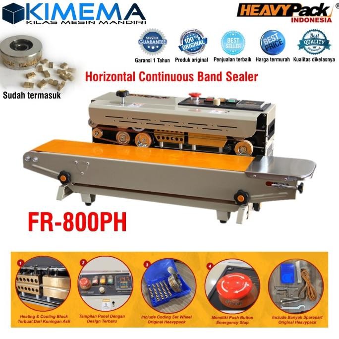 Terlaris Fr-800Ph Continuous Band Sealer Mesin Press Segel Plastik Fr800