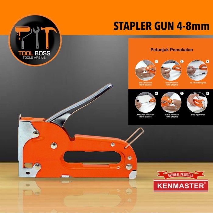 

KENMASTER STAPLER TACKER GUN - STAPLES JOK TEMBAK