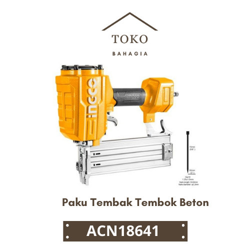 

Paku Tembak Tembok Beton (18-64 m) Air Concrete Nailer INGCO ACN18641
