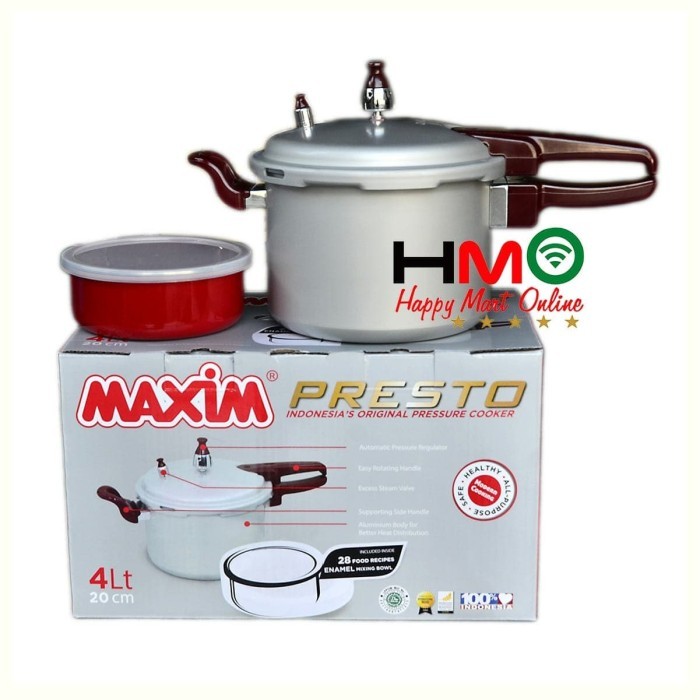Termurah Panci Presto Maxim Pressure Cooker 4 Liter / 20 Cm