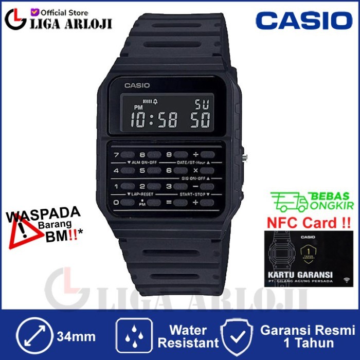 

Ready Stock Casio Ca-53Wf-1Bdf - Jam Tangan Calculator / Kalkulator - Hitam - Ca53