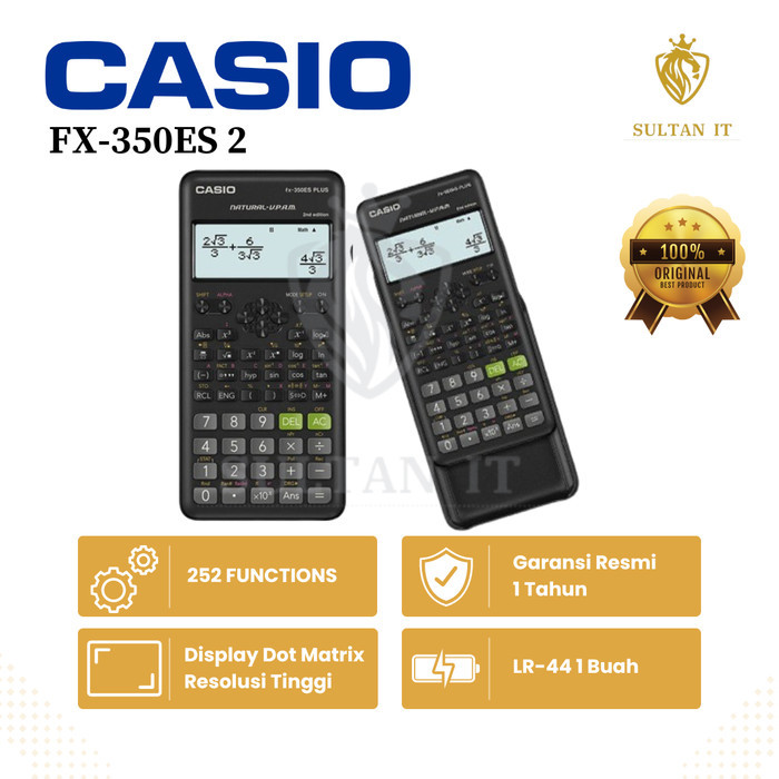 

Diskon Kalkulator Scientific Casio Fx 350Es Plus 2 Original