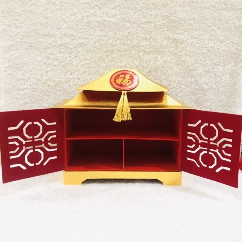 

CR - Lemari Pagoda Imlek / Box imlek / sanjitan / Parcel Imlek / hampers imlek TERLARIS