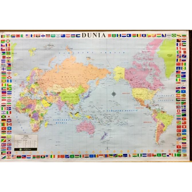 

OBRAL Peta Dunia peta dinding uk 72 x 102 cm CUCI GUDANG
