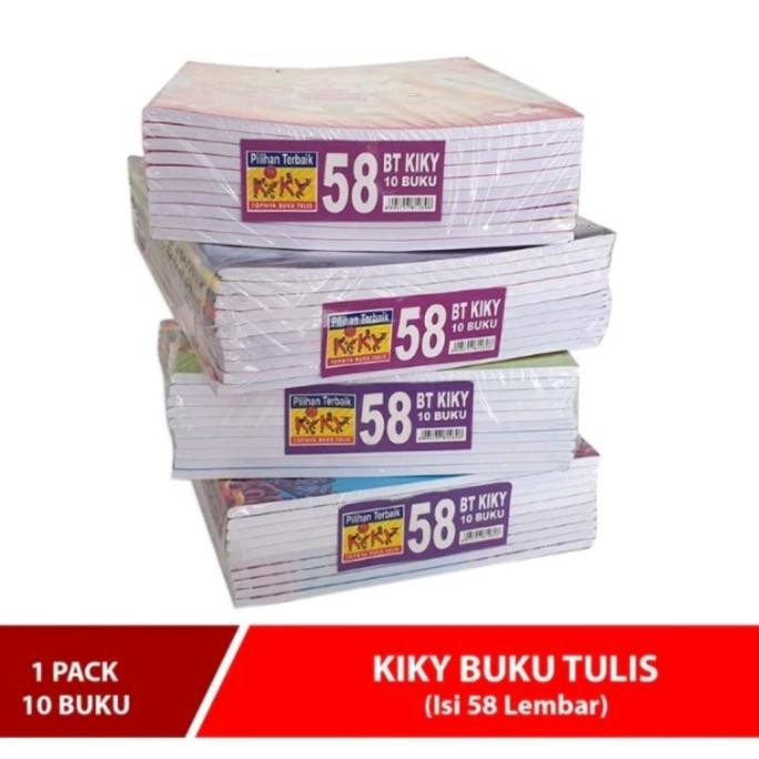 

(10 BUKU) BUKU TULIS KIKY 58 LEMBAR / BUKU TULIS SEKOLAH GARIS