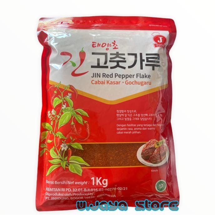 

J Food Jin Red Pepper Flake ( Cabai Kasar - Gochugaru )1Kg Stok Terbatas