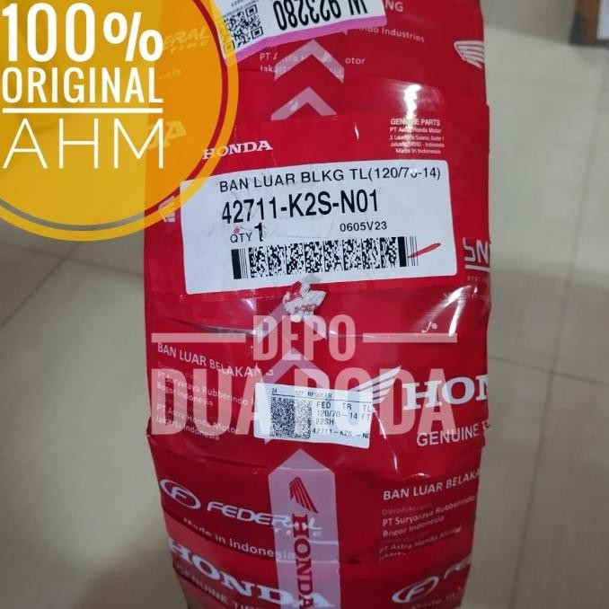 Sale Ban Tubles Belakang Vario 160 K2S 120/70 - 14 (Original Ahm)