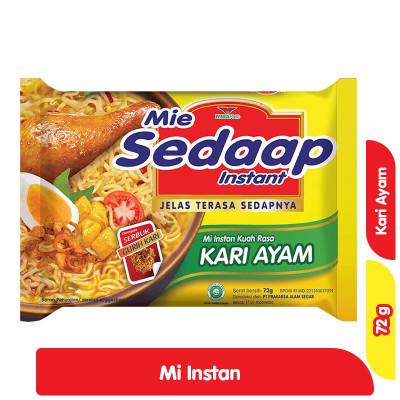 

Sedaap Mi Kuah Kari Ayam 72 g