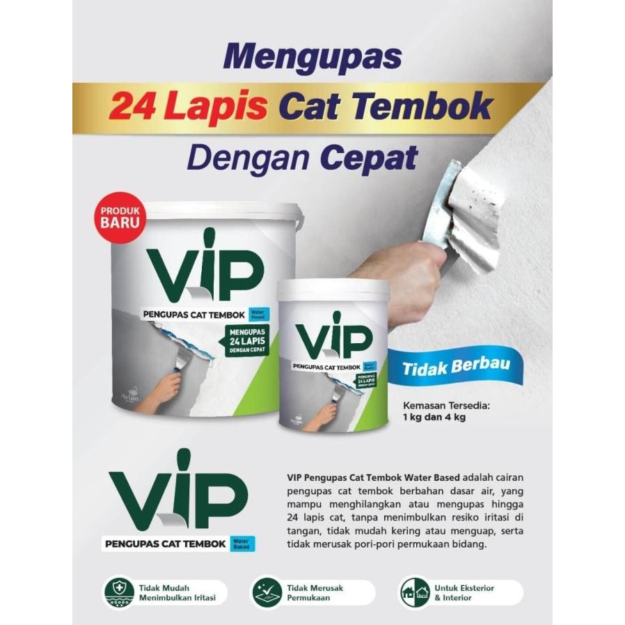 VIP PENGUPAS REMOVER CAT TEMBOK AVIAN WATERBASED 4KG