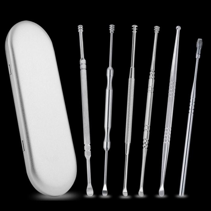 Premium Pembersih Telinga Korekan Korek Kuping Besi Stainless Steel