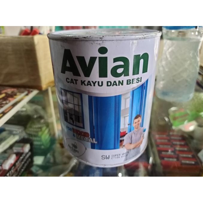 AVIAN Cat Minyak Kayu dan Besi 1 Kg - Super White - Putih TERJAMIN |
