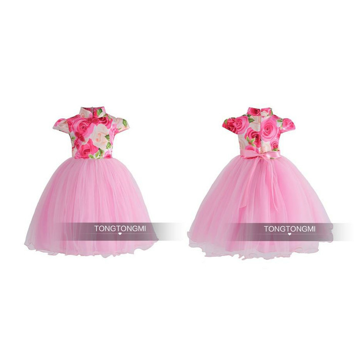 Dress Pesta Anak, Dress Cheongsam Pink