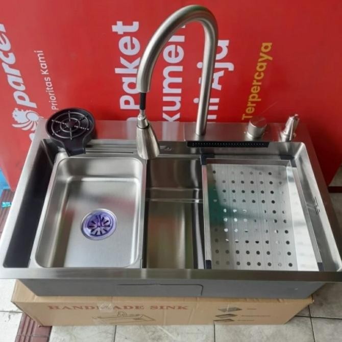 

PROMO KITCHEN SINK LUXURY KOMPLIT SET 7546 STAINLESS SUS 304