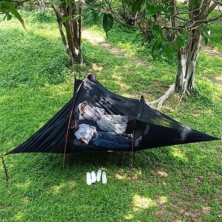 lightweight trekking pole hammock tent outdoor camping waterproof bed hammock tents