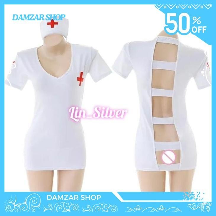 LINGERI COSPLAY KOSTUM SUSTER PERAWAT WANITA SEKSI SEKSI NURSE COSTUME DIJAMIN GRATIS ONGKIR