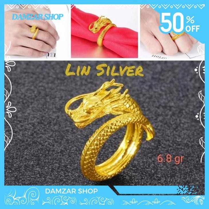 CINCIN NAGA EMAS / CINCIN LIONG EMAS 18K ( + KOTAK CINCIN ) TERBAIK