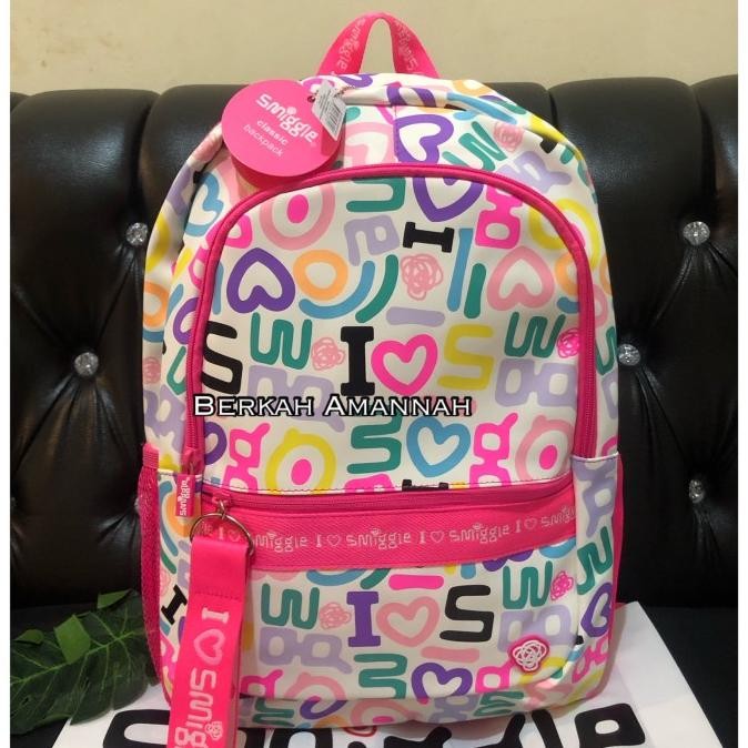 smiggle classic backpack/i Love smiggle/tas smiggle ori