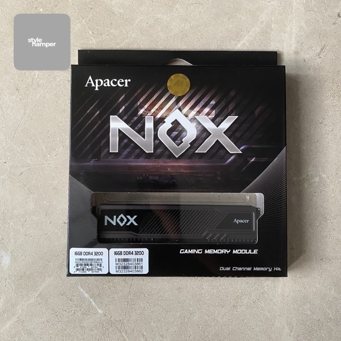 APACER NOX 16GB 2x8GB DDR4 RAM 3200 GAMING MEMORY