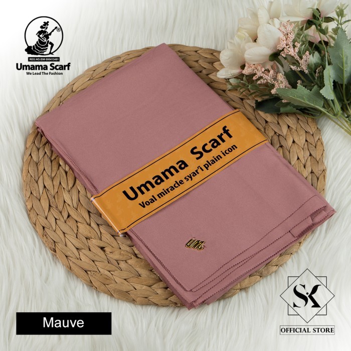 BISA COD Jilbab Voal Miracle Syari LC Umama Scarf Part 1 130x130cm Hijab - MAUVE I2N35