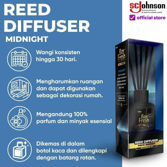 

Bayfresh Reed Diffuser Men Series Pengharum Ruangan - Midnight L88S