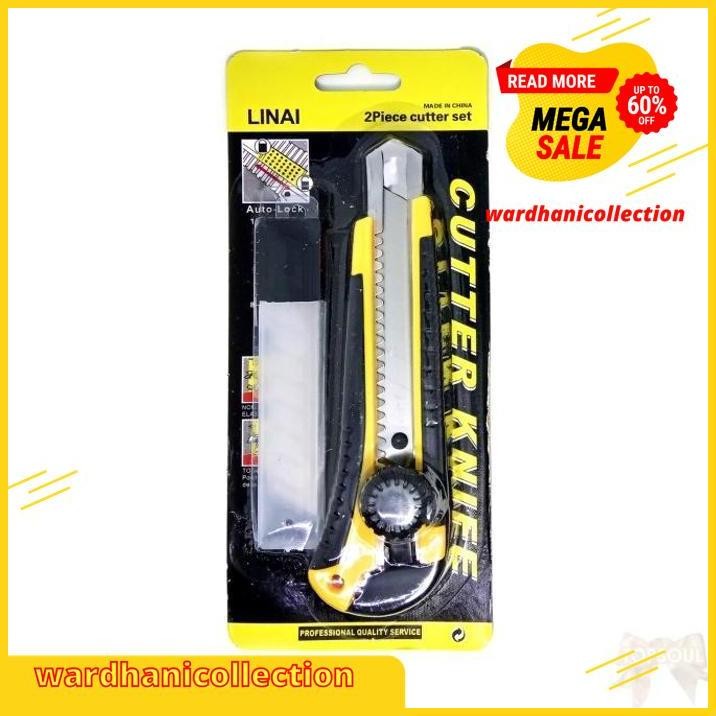 

CUTTER AUTO LOCK PUTAR + BONUS ISI 4PC / POTONG LINAI HIGHT QUALITY !!