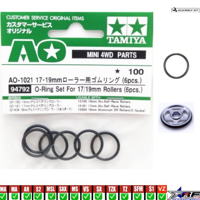 TAMIYA 94792 O-RING SET FOR 17-19MM ROLLERS (6PCS)