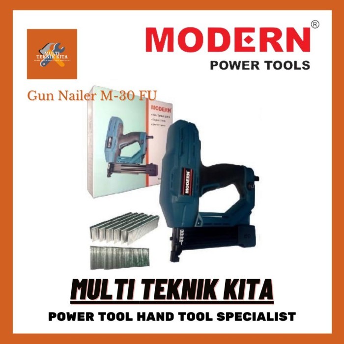 Promo Gun Nailer Stapler Modern M-30Fu Staples Paku Tembak Mesin Electric