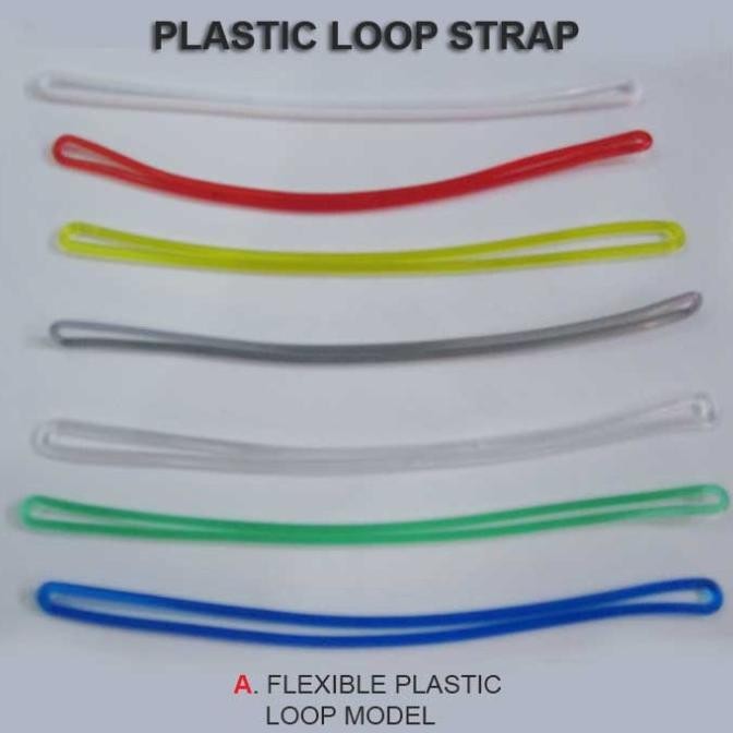 

plastic loop strap gelang plastik flexible untuk tag atau label !!